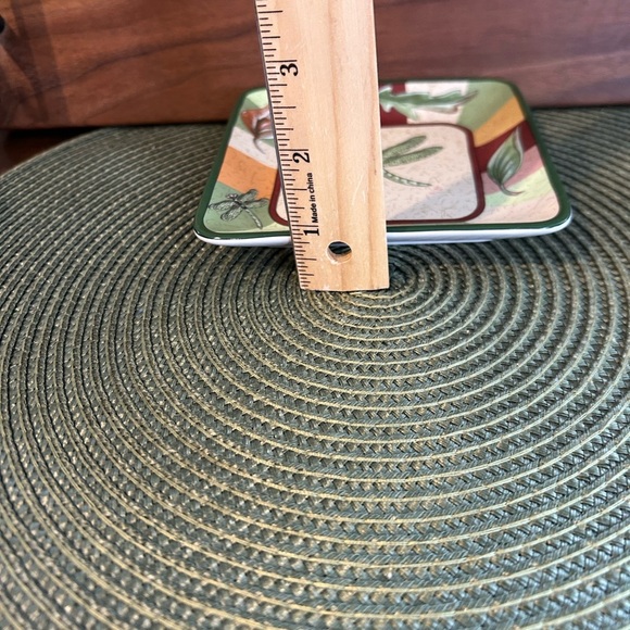 Dragonfly Replacement Tray PartyLite 5" sq. Nature's Pillar Tray P7583 Retired. - Picture 5 of 5